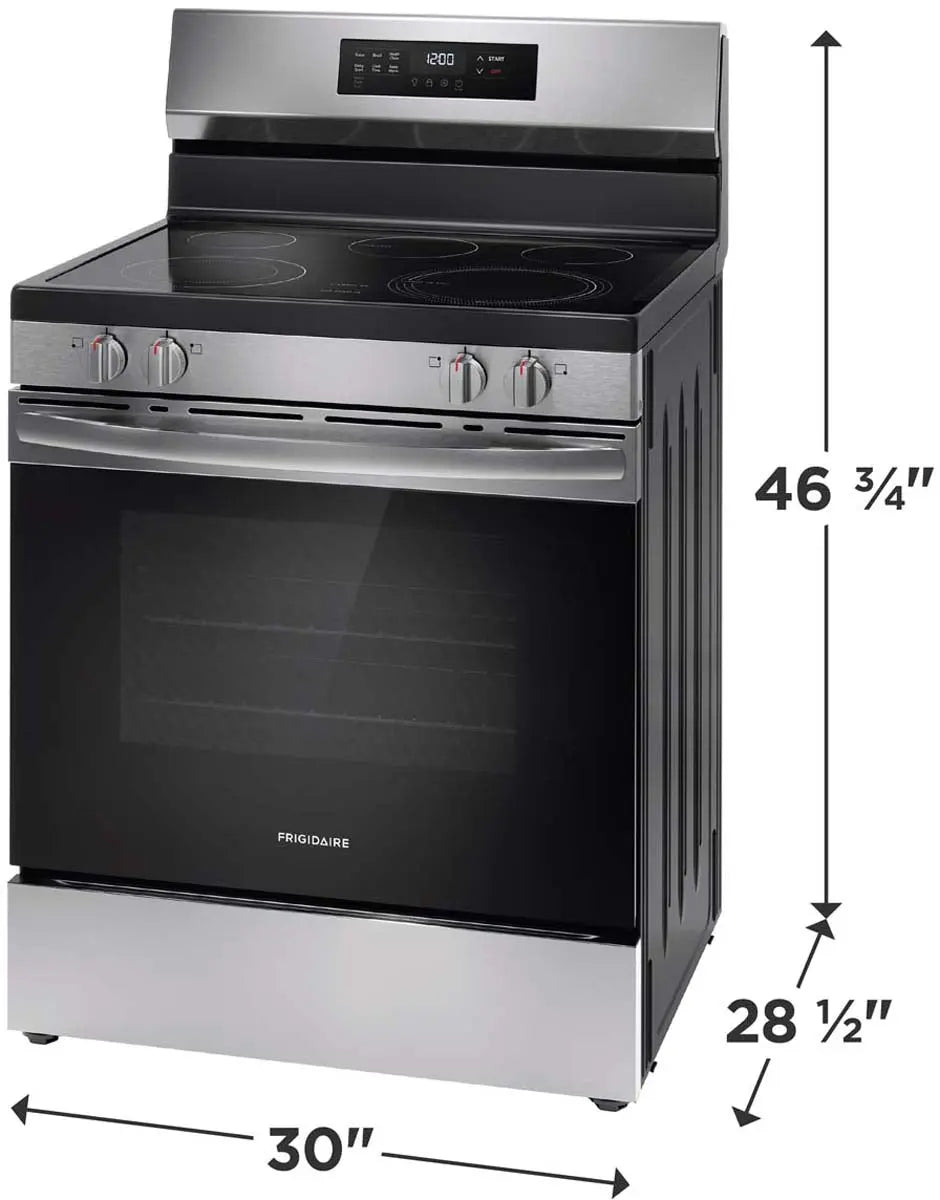 Frigidaire 30" 5.5 cu. ft. Electric Range in Stainless Steel FCRE306CAS Frigidaire