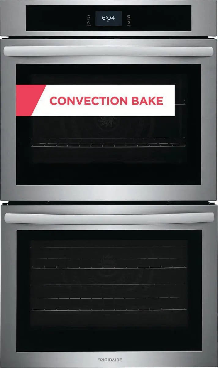 Frigidaire 30'' Double Electric Wall Oven with Fan Convection in Stainless Steel FCWD3027AS Frigidaire