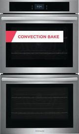 Frigidaire 30'' Double Electric Wall Oven with Fan Convection in Stainless Steel FCWD3027AS Frigidaire