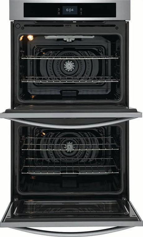 Frigidaire 30'' Double Electric Wall Oven with Fan Convection in Stainless Steel FCWD3027AS Frigidaire