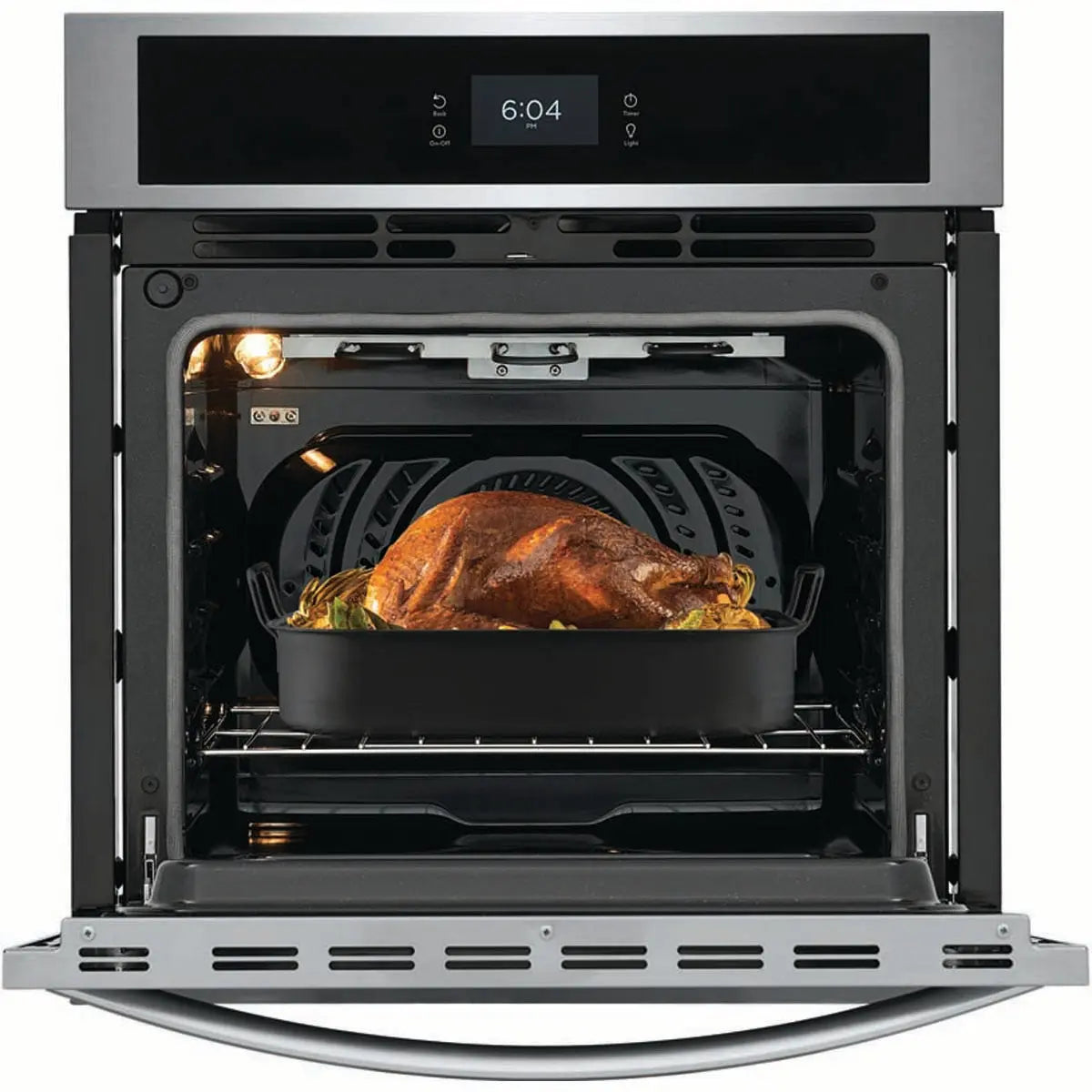 Frigidaire 27 inch Single Electric Wall Oven with Fan Convection in Stainless Steel FCWS2727AS Frigidaire