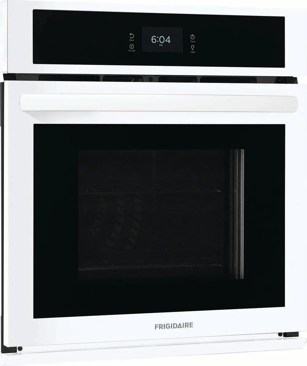 Frigidaire 27 inch Single Electric Wall Oven with Fan Convection in White FCWS2727AW Frigidaire