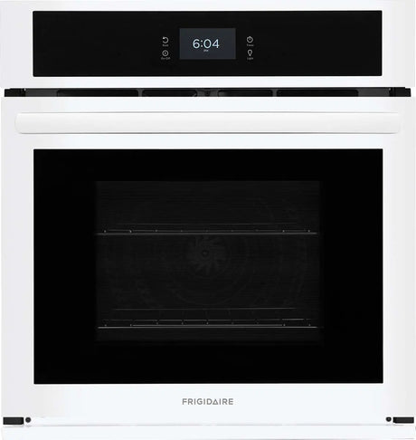 Frigidaire 27 inch Single Electric Wall Oven with Fan Convection in White FCWS2727AW Frigidaire