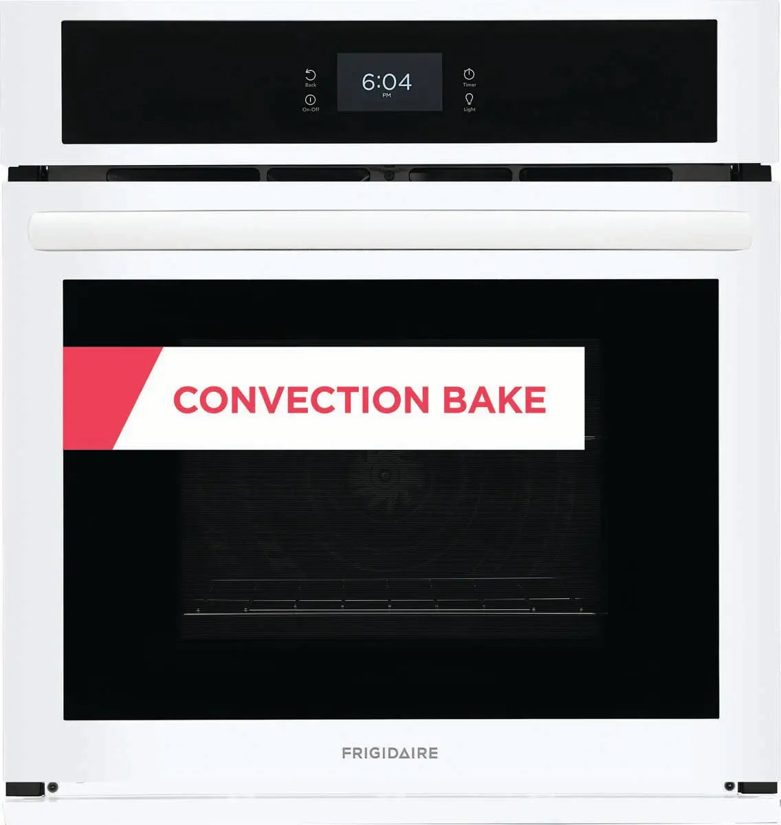 Frigidaire 27 inch Single Electric Wall Oven with Fan Convection in White FCWS2727AW Frigidaire