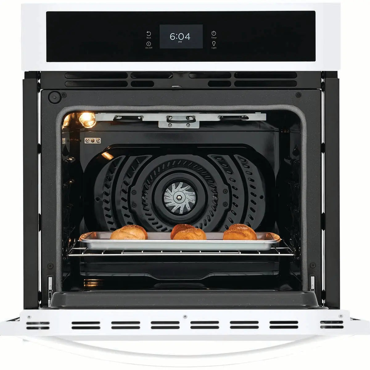 Frigidaire 27 inch Single Electric Wall Oven with Fan Convection in White FCWS2727AW Frigidaire