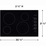 Frigidaire 30 inch 4-Element Electric Cooktop in Black FFEC3025UB Frigidaire