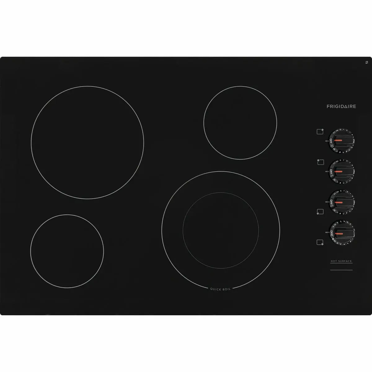 Frigidaire 30 inch 4-Element Electric Cooktop in Black FFEC3025UB Frigidaire