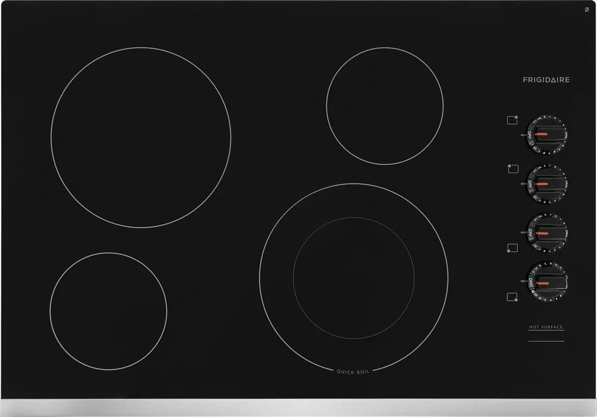 Frigidaire 30 inch 4-Element Electric Cooktop in Black FFEC3025US - Complete Home Furnish