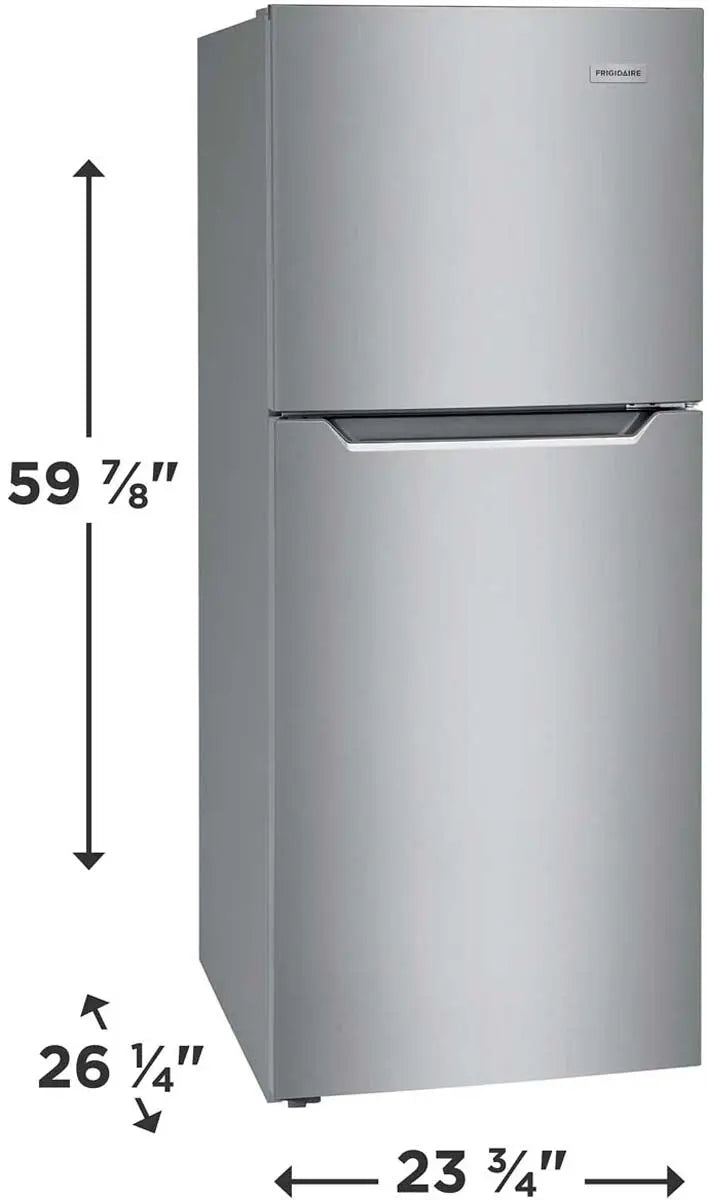 Frigidaire 10.1 cu. ft. Top Freezer Refrigerator in Stainless Steel FFET1022UV Frigidaire