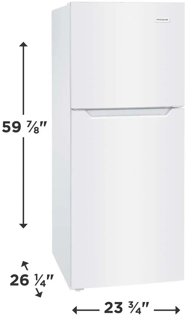 Frigidaire 10.1 cu. ft. Top Freezer Apartment Size Refrigerator in White FFET1022UW Frigidaire