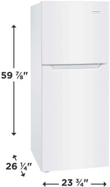 Frigidaire 10.1 cu. ft. Top Freezer Apartment Size Refrigerator in White FFET1022UW Frigidaire