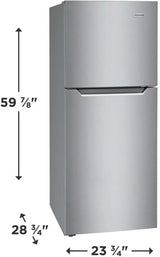 Frigidaire 24 inch 11.6 cu. ft. Top Freezer Apartment-Size Refrigerator in stainless steel FFET1222UV Frigidaire