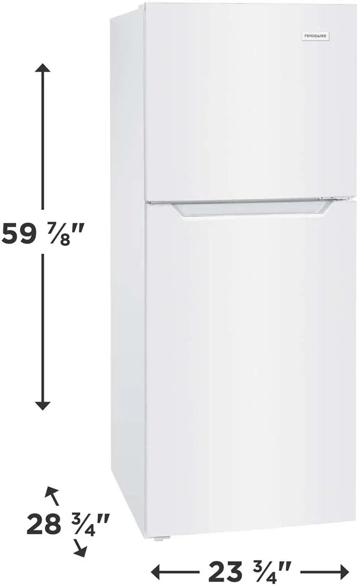 Frigidaire 24 inch 11.6 cu. ft. Top Freezer Apartment-Size Refrigerator in white FFET1222UW Frigidaire