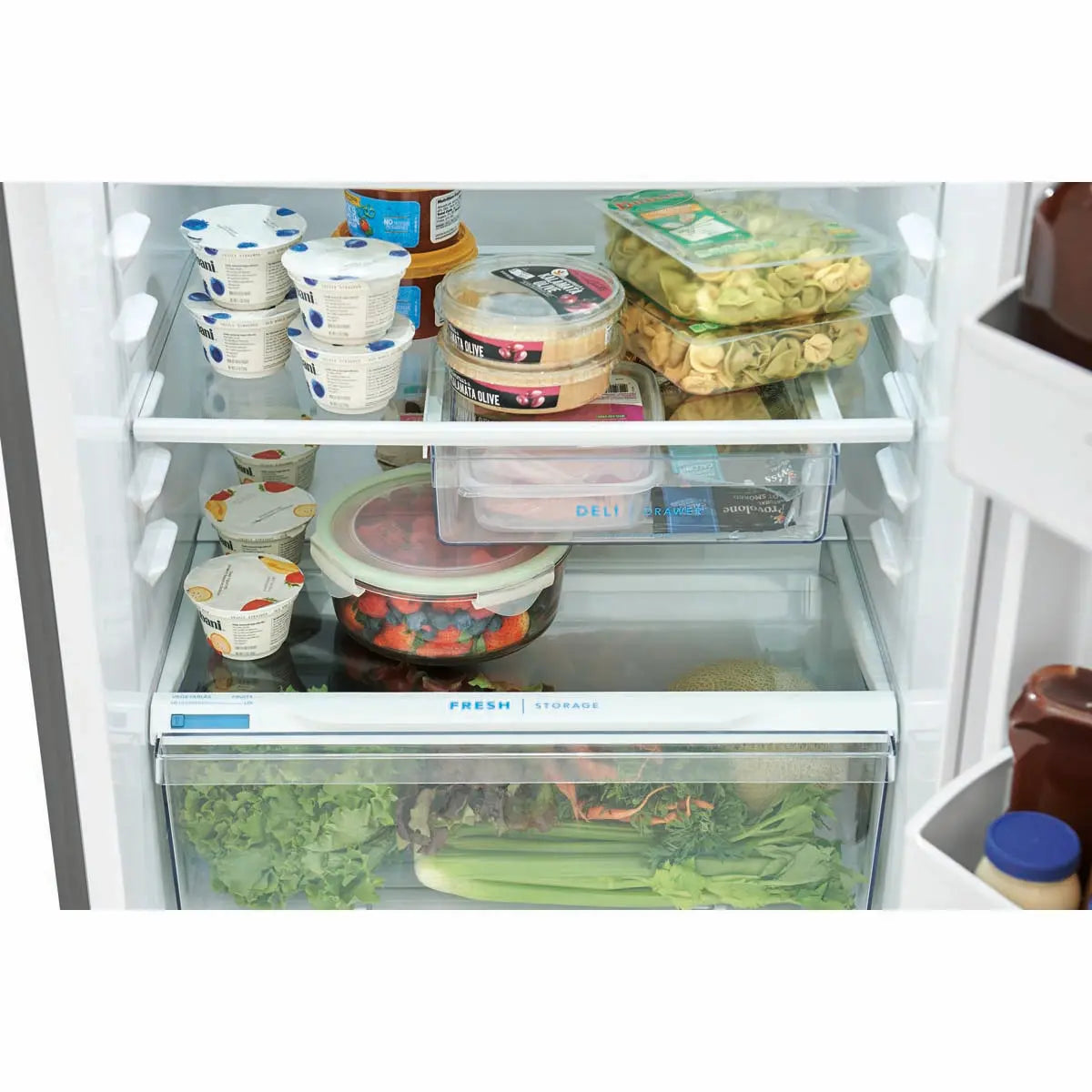 Frigidaire 28 inch 13.8 cu. ft. Top Mount Refrigerator in Stainless FFHT1425VV Frigidaire