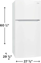 Frigidaire 28 inch 13.8 cu. ft. Top Mount Refrigerator in White FFHT1425VW Frigidaire