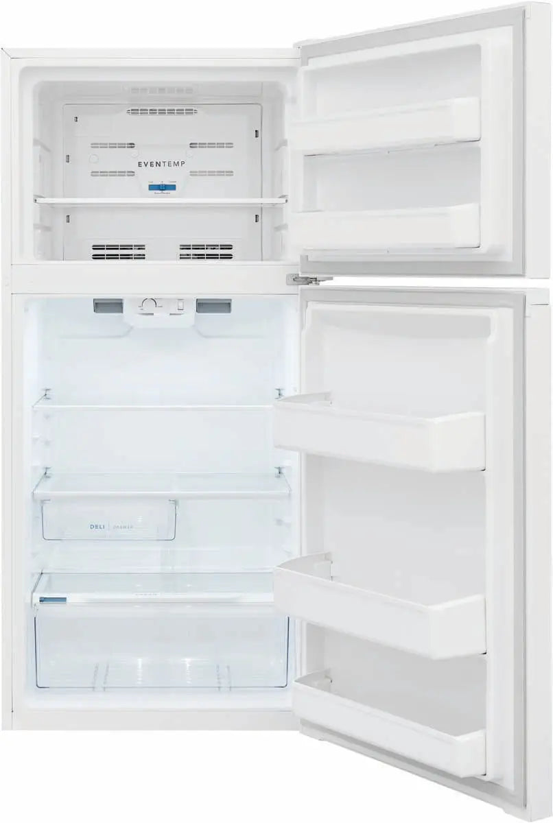 Frigidaire 28 inch 13.8 cu. ft. Top Mount Refrigerator in White FFHT1425VW Frigidaire