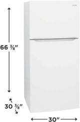 Frigidaire 30 Inch 18.3 cu. ft. Top Freezer Refrigerator in White FFTR1835VW Frigidaire