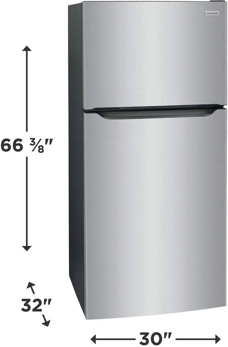 Frigidaire 30 Inch 20.0 cu. ft. Top Freezer Refrigerator in Stainless Steel FFTR2045VS Frigidaire