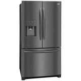 Frigidaire 36 Inch 21.7 Cu. Ft. French Door Refrigerator in Black Stainless Steel FGHD2368TD Frigidaire