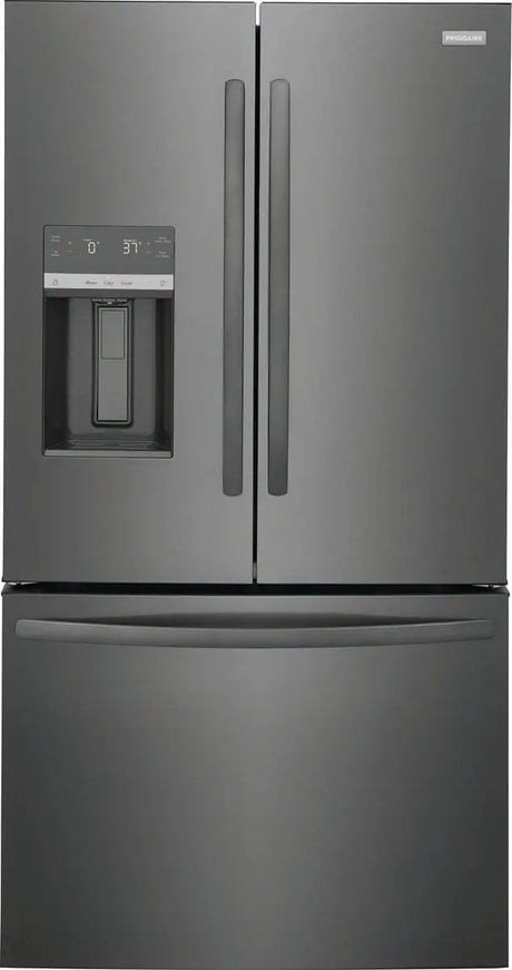 Frigidaire 36 Inch 27.8 Cu. Ft. French Door Refrigerator in Black Stainless Steel FRFS2823AD Frigidaire