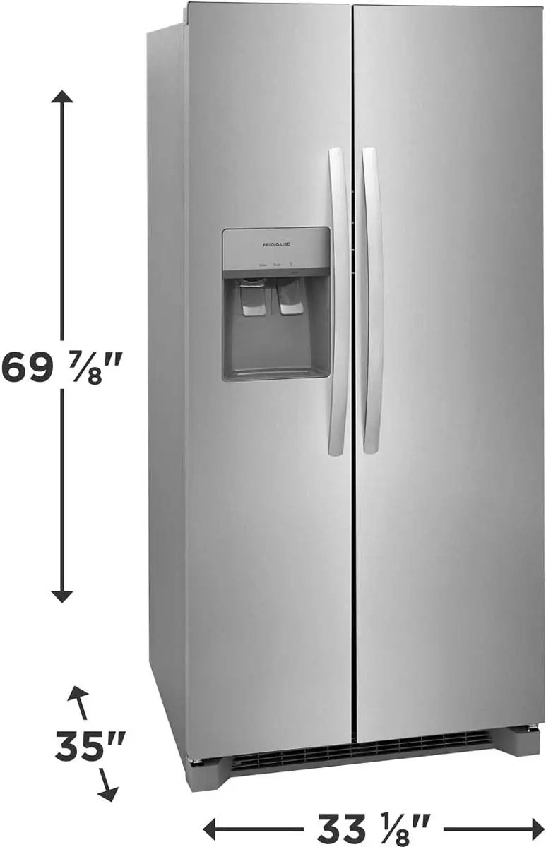 Frigidaire 22.3 Cu. Ft. Side-by-Side Refrigerator in Stainless Steel FRSS2323AS Frigidaire