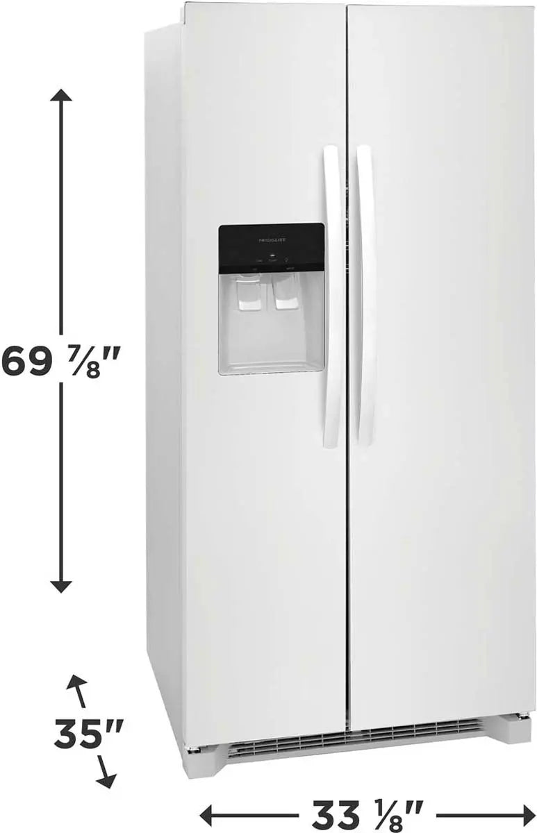 Frigidaire 22.3 Cu. Ft. Side-by-Side Refrigerator in White FRSS2323AW Frigidaire