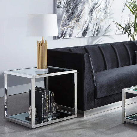 CASPIAN Silver End Table - Complete Home Furnish