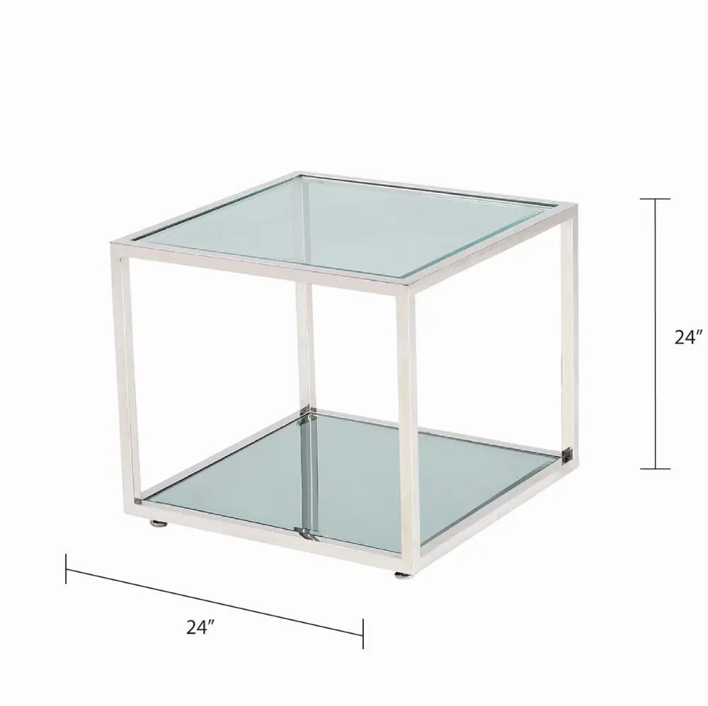 CASPIAN Silver End Table - Complete Home Furnish