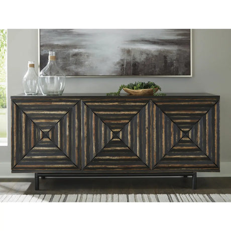 Ashley Fair Ridge Accent Cabinet in Black Signature Design by Ashley