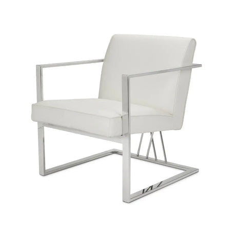 Fairmont Accent Chair White Leatherette - Complete Home