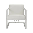 Fairmont Accent Chair White Leatherette - Complete Home