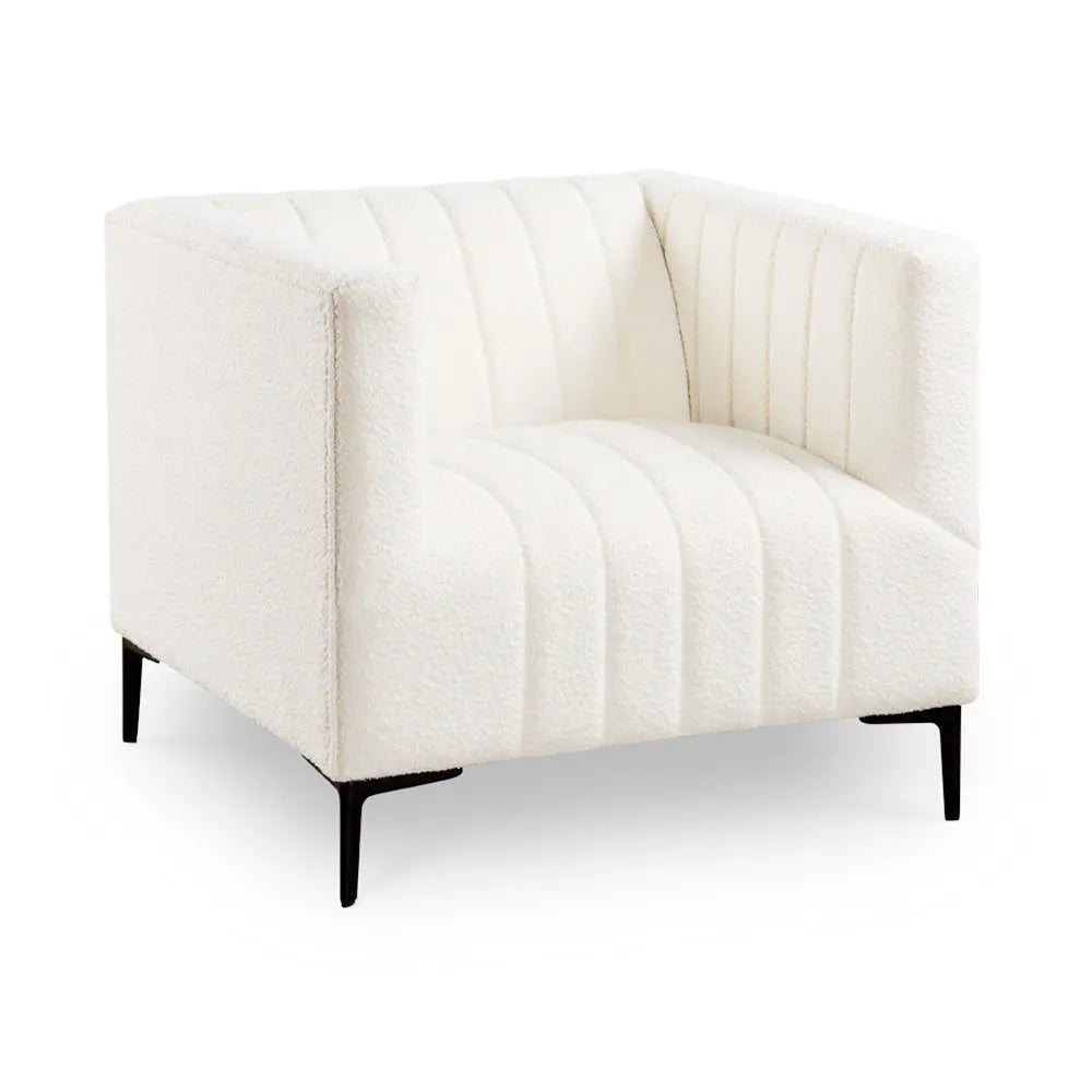 Florian Boucle Chair in off-white Xcella