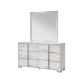 Freya 7 pc Bedroom Set in Stone White Kwality