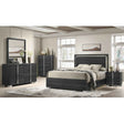 Freya 6pc Bedroom Set in Charcoal Grey Kwality