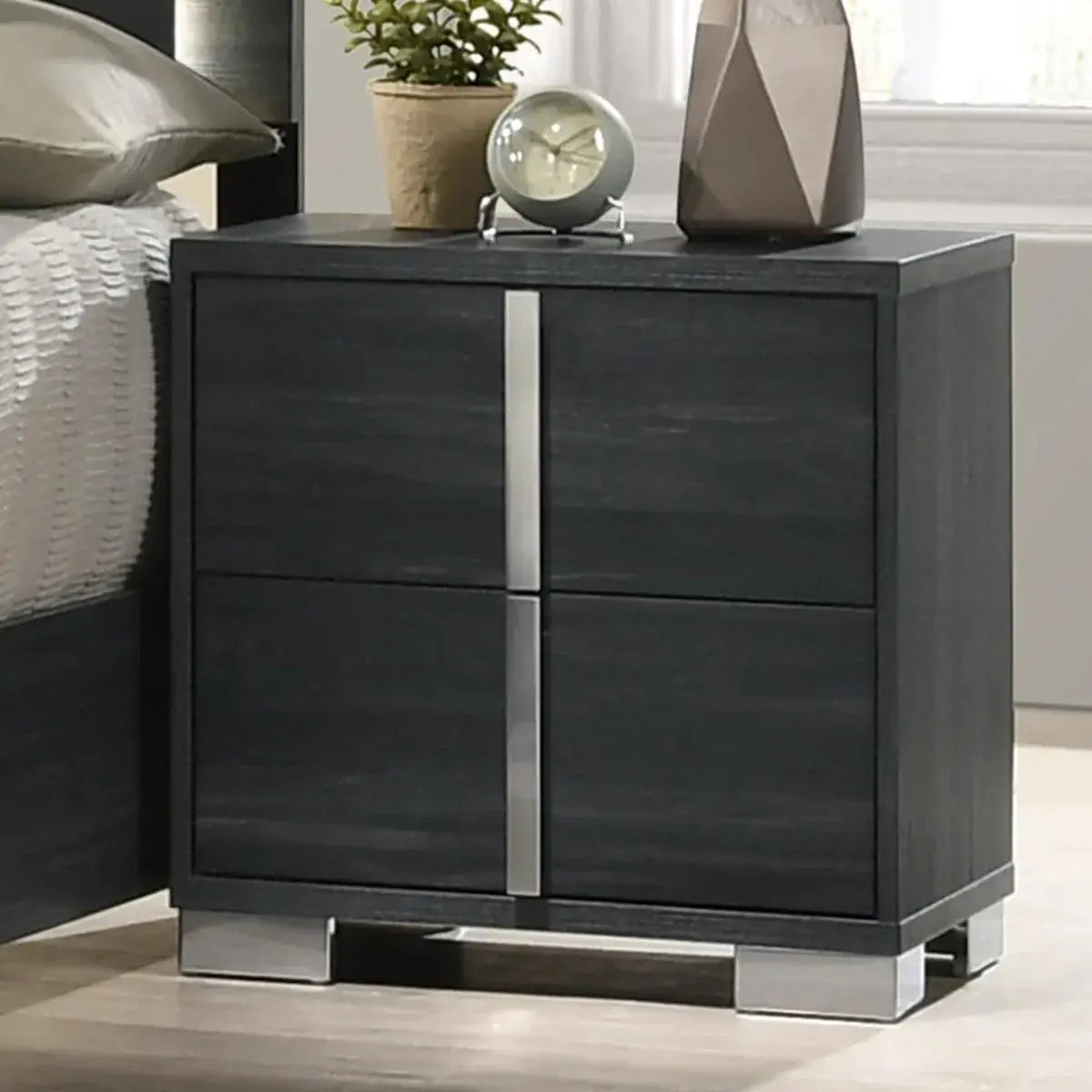 Freya 6pc Bedroom Set in Charcoal Grey Kwality