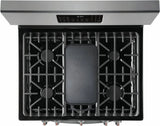 Frigidaire 30 inch 5.0 cu. ft. Gas Range with Air Fry in Black Stainless Steel GCRG3060AD - Complete Home Furnish