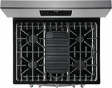 Frigidaire 30 inch 5.0 cu. ft. Gas Range with Air Fry in Black Stainless Steel GCRG3060AD - Complete Home Furnish