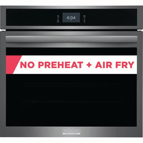 Frigidaire Gallery 30'' Single Electric Wall Oven with Total Convection in Black Stainless Steel GCWS3067AD Frigidaire