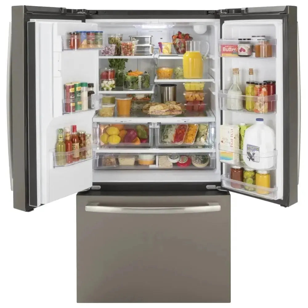 (Open Box) GE Appliances 36 inch French Door Refrigerator in Slate GFE26JMMES GE Appliances