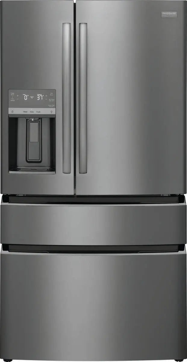 Frigidaire 36 Inch 21.5 Cu.Ft. Counter Depth French-Door Refrigerator in Black Stainless Steel GRMC2273CD Frigidaire