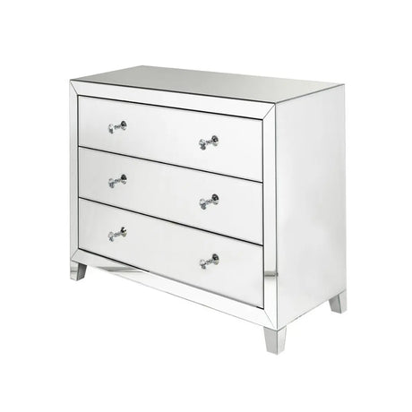 Glam Mirrored Three-Drawer Chest Xcella