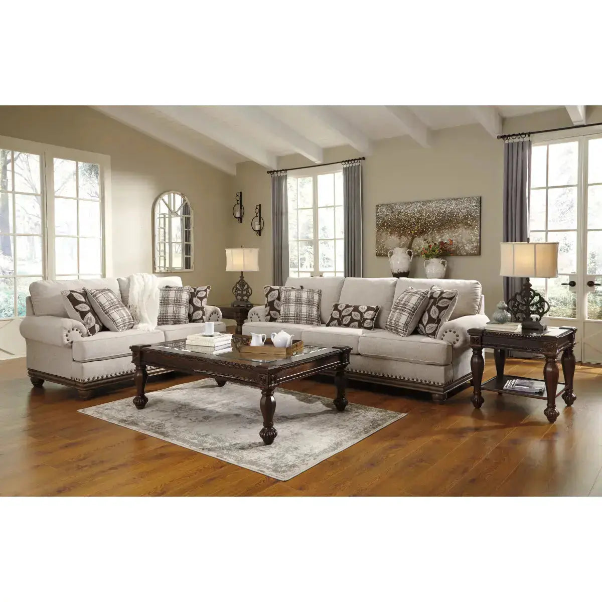 Ashley Harleson Sofa Set in Wheat Signature Design by Ashley