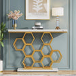 Honeycomb Marble Console Table Rishad Furnishing