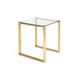 DAVID Brushed Gold End Table - Complete Home Furnish