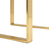 DAVID Brushed Gold End Table - Complete Home Furnish