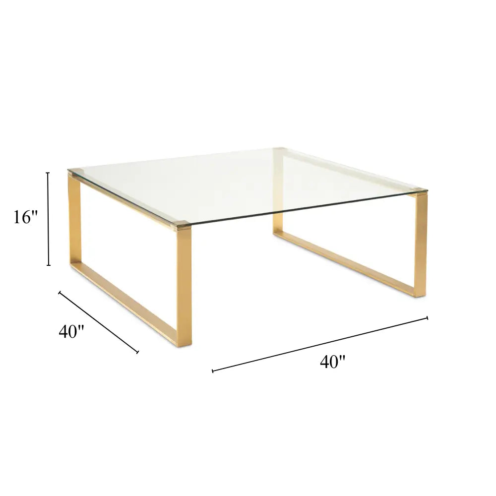 David Brushed Gold Coffee Table - Complete Home Furnish