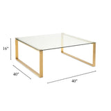 David Brushed Gold Coffee Table - Complete Home Furnish