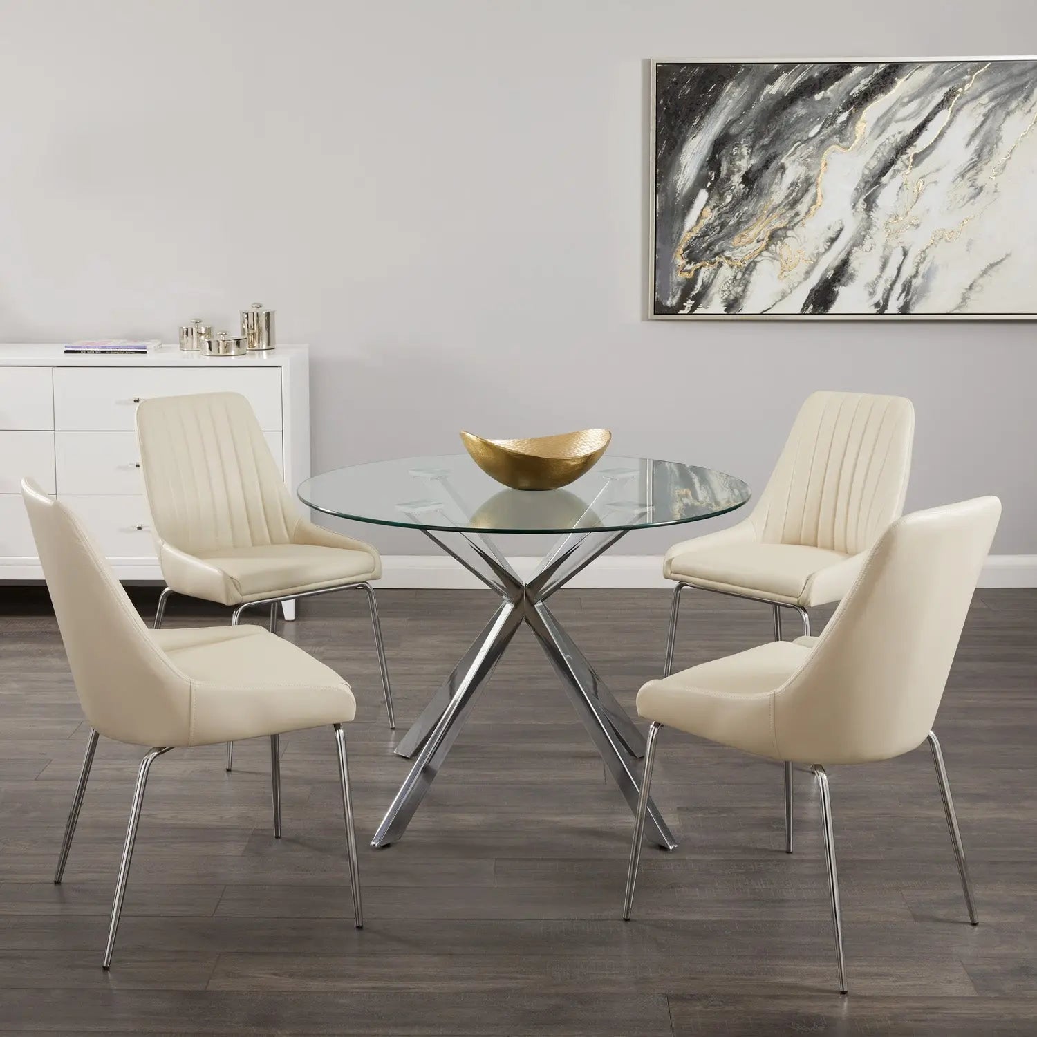 Moira Dining Chair - Silver | Luxury Upholstery & Design