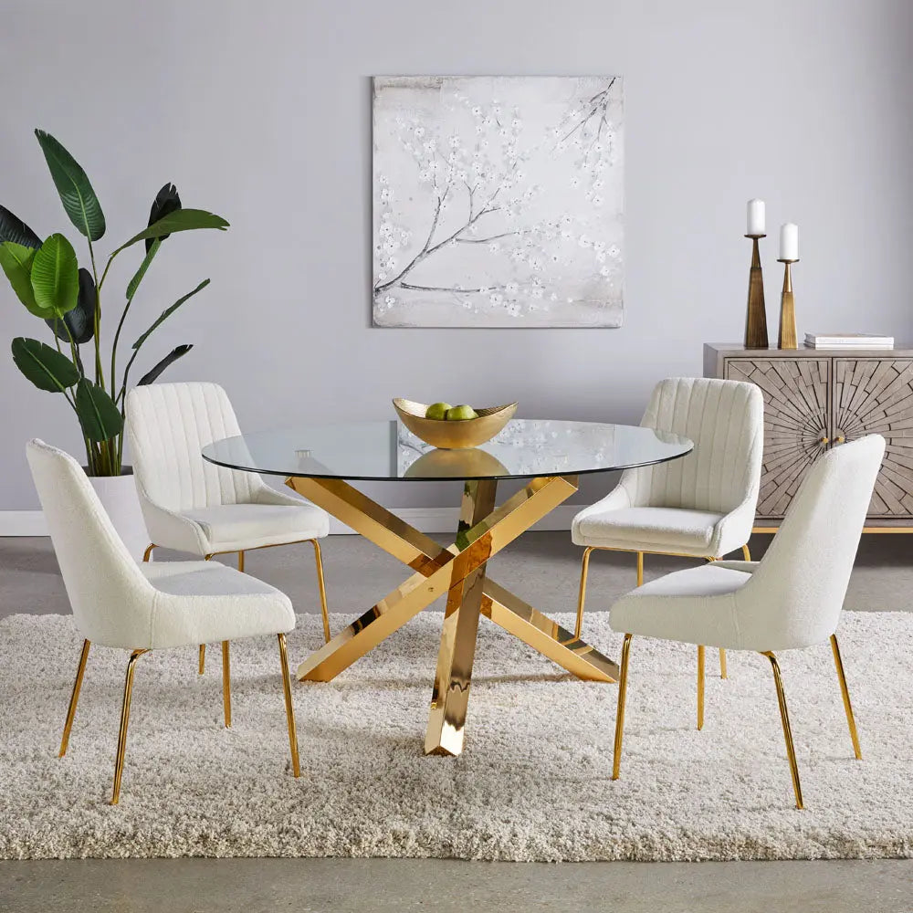 Moira Dining Chair - Gold - Xcella Furniture