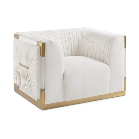 PALOMA Gold Accent Chair - Complete Home